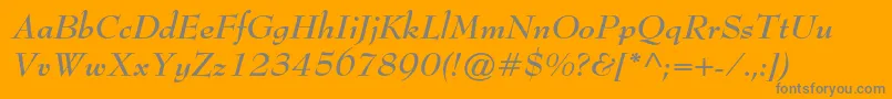 BernhardmodernstdBoldit Font – Gray Fonts on Orange Background