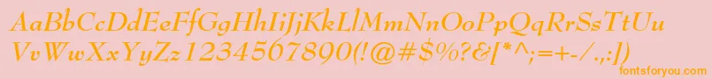 BernhardmodernstdBoldit Font – Orange Fonts on Pink Background