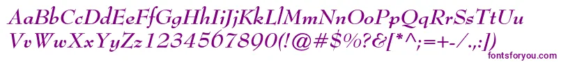 BernhardmodernstdBoldit Font – Purple Fonts on White Background