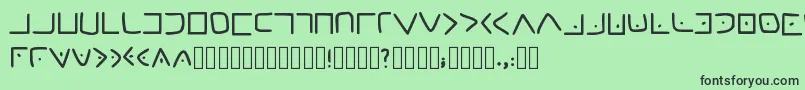 フォントMasonicCipher – 緑の背景に黒い文字