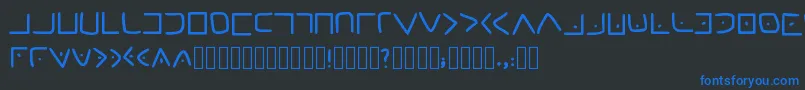 フォントMasonicCipher – 黒い背景に青い文字