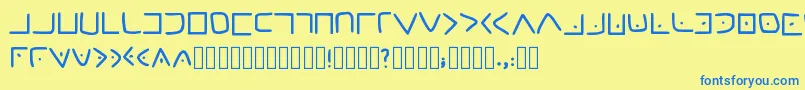 MasonicCipher Font – Blue Fonts on Yellow Background