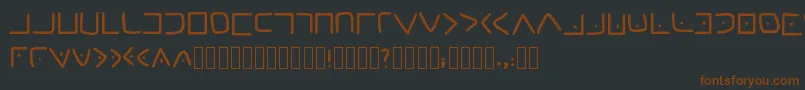 Czcionka MasonicCipher – brązowe czcionki na czarnym tle