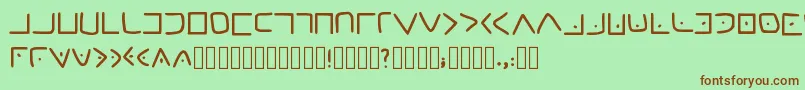 MasonicCipher Font – Brown Fonts on Green Background