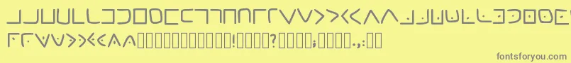 フォントMasonicCipher – 黄色の背景に灰色の文字