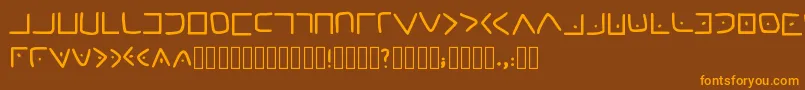 MasonicCipher Font – Orange Fonts on Brown Background