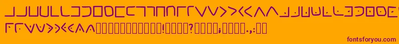 フォントMasonicCipher – オレンジの背景に紫のフォント