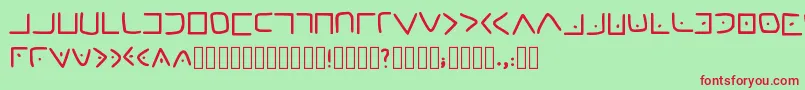 MasonicCipher Font – Red Fonts on Green Background