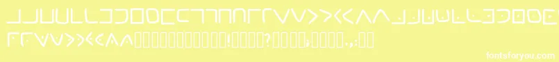 フォントMasonicCipher – 黄色い背景に白い文字