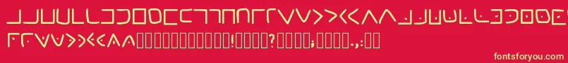 MasonicCipher Font – Yellow Fonts on Red Background