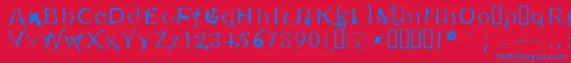 U26fog Font – Blue Fonts on Red Background