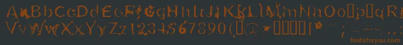 U26fog-fontti – ruskeat fontit mustalla taustalla