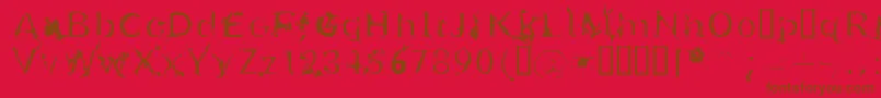 U26fog Font – Brown Fonts on Red Background