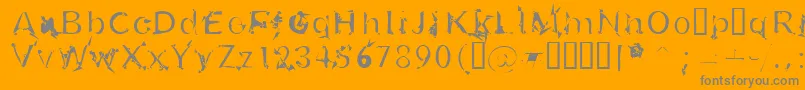 U26fog Font – Gray Fonts on Orange Background