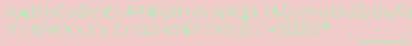 U26fog Font – Green Fonts on Pink Background