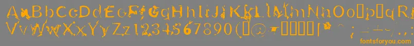 U26fog Font – Orange Fonts on Gray Background