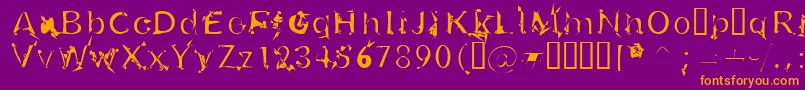 U26fog Font – Orange Fonts on Purple Background