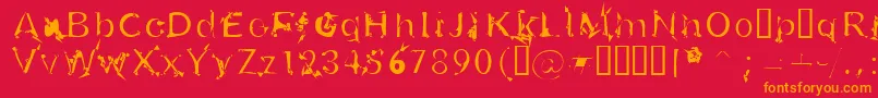 U26fog Font – Orange Fonts on Red Background