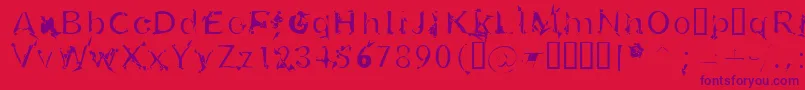 U26fog Font – Purple Fonts on Red Background