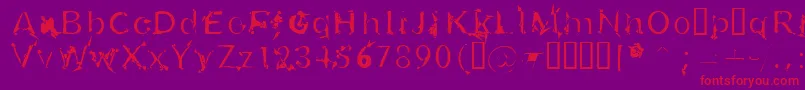 U26fog Font – Red Fonts on Purple Background