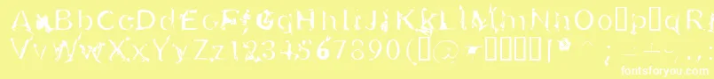 U26fog Font – White Fonts on Yellow Background