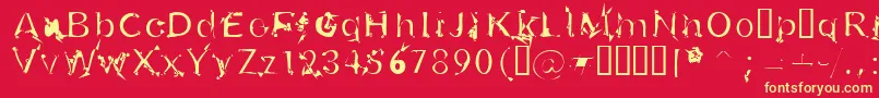 U26fog Font – Yellow Fonts on Red Background