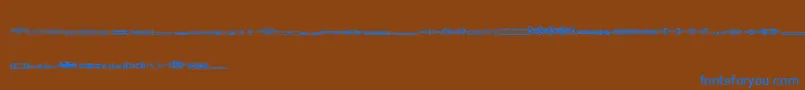 Шрифт SlTrim1 – синие шрифты на коричневом фоне
