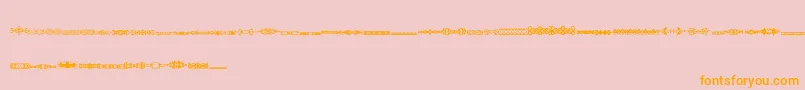 SlTrim1-Schriftart – Orangefarbene Schriften auf rosa Hintergrund