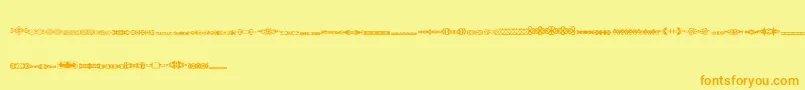 fuente SlTrim1 – Fuentes Naranjas Sobre Fondo Amarillo