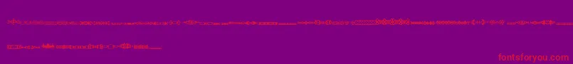 SlTrim1-Schriftart – Rote Schriften auf violettem Hintergrund