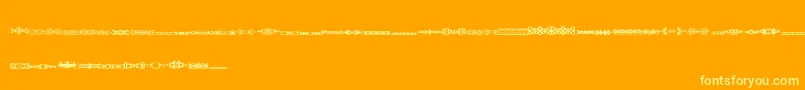 SlTrim1-Schriftart – Gelbe Schriften auf orangefarbenem Hintergrund