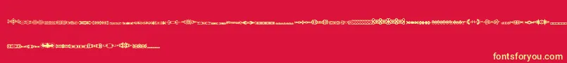フォントSlTrim1 – 黄色の文字、赤い背景