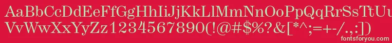 Hercules Font – Green Fonts on Red Background