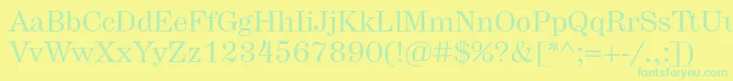 Hercules Font – Green Fonts on Yellow Background