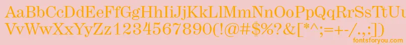 Hercules Font – Orange Fonts on Pink Background