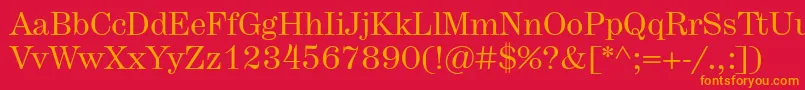 Hercules Font – Orange Fonts on Red Background
