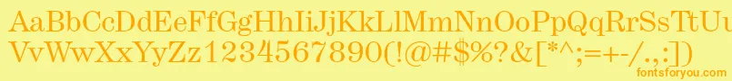 Hercules Font – Orange Fonts on Yellow Background