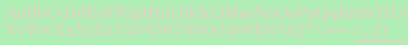 Hercules Font – Pink Fonts on Green Background
