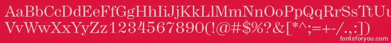Hercules Font – Pink Fonts on Red Background