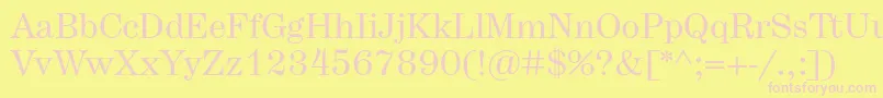 Hercules Font – Pink Fonts on Yellow Background