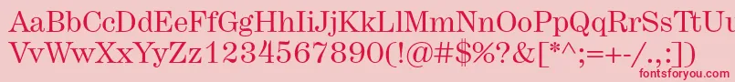 Hercules Font – Red Fonts on Pink Background