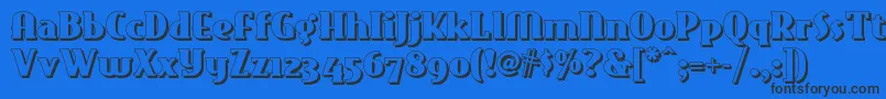 Eastmarkettwonf Font – Black Fonts on Blue Background