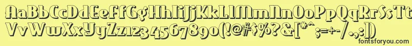 Eastmarkettwonf Font – Black Fonts on Yellow Background