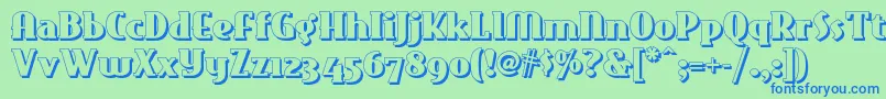 Eastmarkettwonf Font – Blue Fonts on Green Background