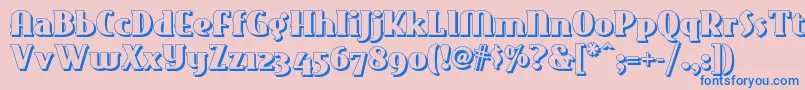 Eastmarkettwonf Font – Blue Fonts on Pink Background