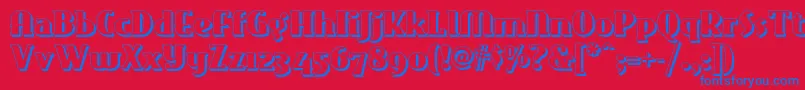 Eastmarkettwonf Font – Blue Fonts on Red Background