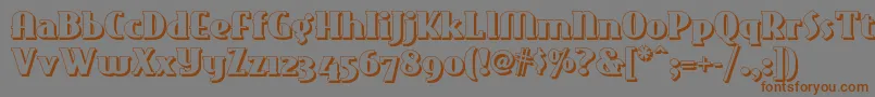 Eastmarkettwonf Font – Brown Fonts on Gray Background