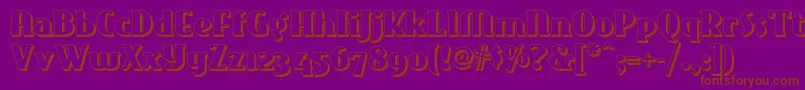 Шрифт Eastmarkettwonf – коричневые шрифты на фиолетовом фоне