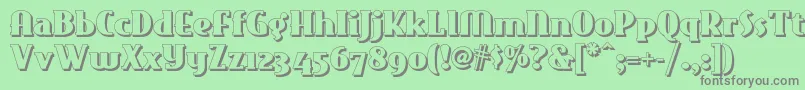 Eastmarkettwonf Font – Gray Fonts on Green Background