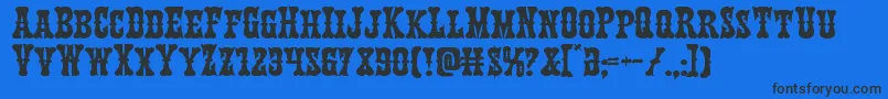 Texasrangerexpand Font – Black Fonts on Blue Background
